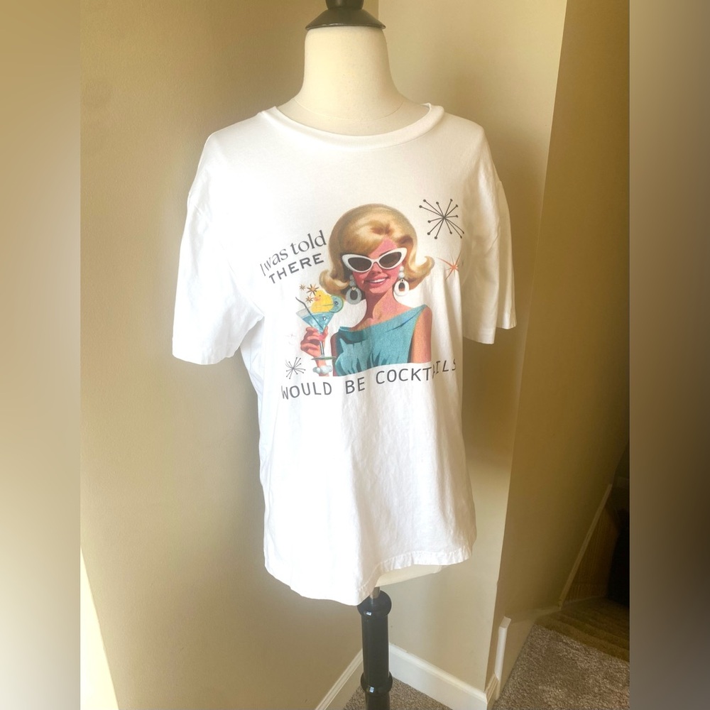 T-Shirt - I Was Told There Would Be Cocktails - Medium/Large
